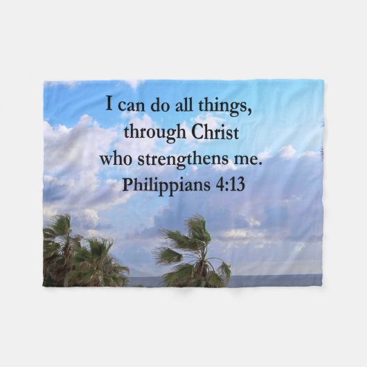 PHILIPPIER 4:13 PRAYER FLEECEDECKE (Vorderseite (Horizontal))