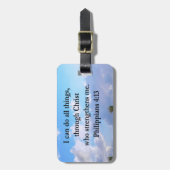 PHILIPPIER 4:13 PRAYER GEPÄCKANHÄNGER (Vorderseite vertikal)