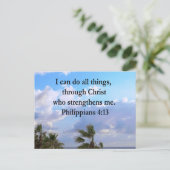 PHILIPPIER 4:13 PRAYER POSTKARTE (Stehend Vorderseite)
