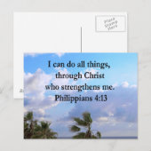 PHILIPPIER 4:13 PRAYER POSTKARTE (Vorne/Hinten)