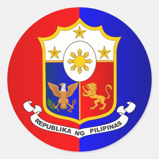Philippine COA Runder Aufkleber (Vorderseite)