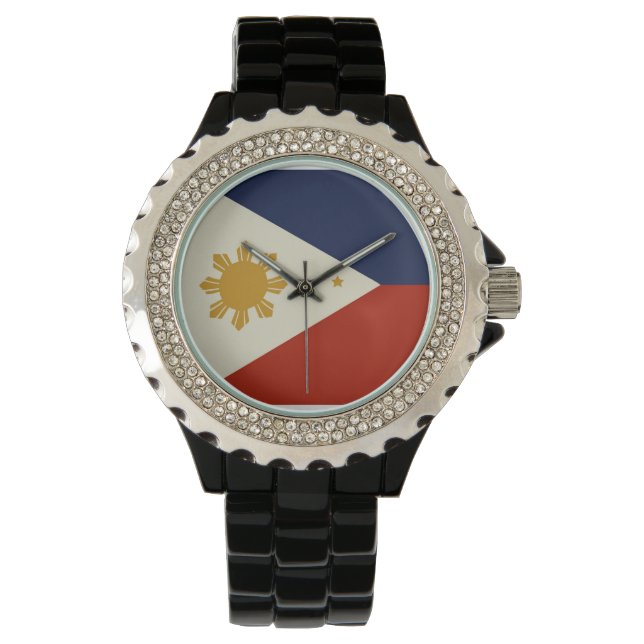 PHILIPPINE FLAG Handgelenkuhren. Armbanduhr (Vorderseite)