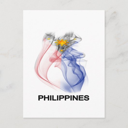 PHILIPPINE FLAG Rauch Postkarte (Vorderseite)