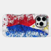 "Philippine Flag Swirl - Artistic Edition for iPhone Hülle (Rückseite (Horizontal))