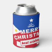 Philippine Flag Weihnachten: Frohe Weihnachten & B Dosenkühler (Kanne Vorderseite)