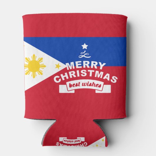 Philippine Flag Weihnachten: Frohe Weihnachten & B Dosenkühler (Rückseite)