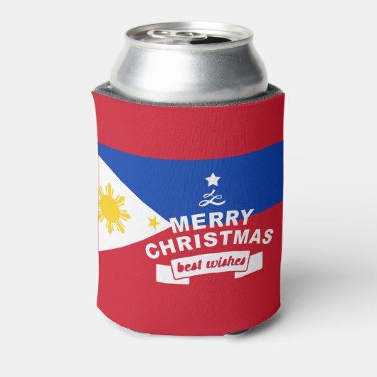 Philippine Flag Weihnachten: Frohe Weihnachten & B Dosenkühler (Kanne Rückseite)