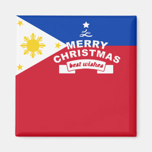 Philippine Flag Weihnachten: Frohe Weihnachten & B Magnet