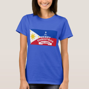 Philippine Flag Weihnachten: Frohe Weihnachten & B T-Shirt
