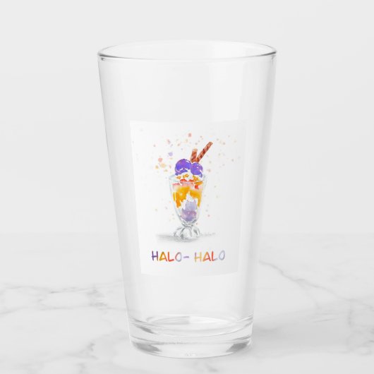 Philippine Halo Halo Aquo Print Glas (Vorderseite)