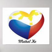 Philippine Heart Flag "Mahal Ko" Poster (Vorne)