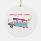 Philippine Jeepney and Christmas Carol Keramik Ornament (Vorne)