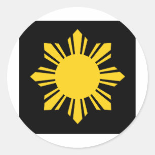 Philippine Sun Runder Aufkleber