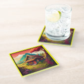 Philippine Traditional House-36543 Glasuntersetzer (Schrägansicht)