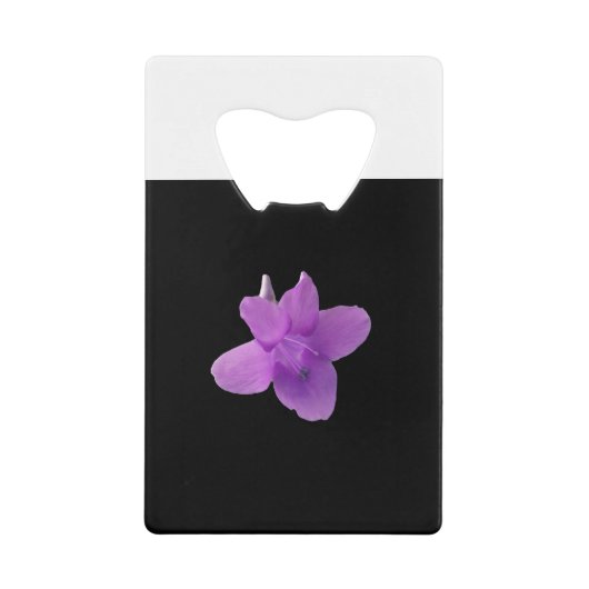 Philippine Violet auf schwarz Geldbeutel Flaschenöffner (Vorderseite)