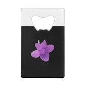 Philippine Violet auf schwarz Geldbeutel Flaschenöffner (Rückseite)
