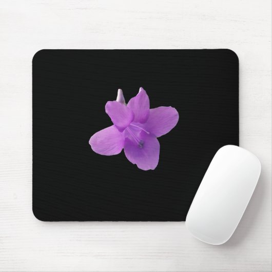 Philippine Violet auf schwarz Mousepad (Mit Mouse)