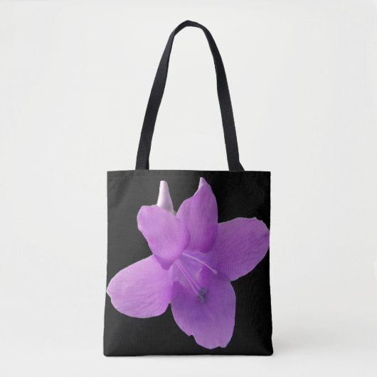 Philippine Violet auf schwarzen Totbeutel Tasche (Vorderseite)