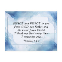 Philippinen 1:2-3 Gnade und Frieden für dich, Bibe