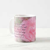 Philippinen 1:2-3 Gnade und Frieden für dich Rose  Kaffeetasse (Vorderseite Links)