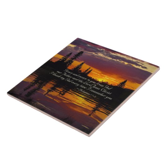 Philippinen 1:2-3 Gnade und Frieden für dich, Sonn Fliese (Seite)