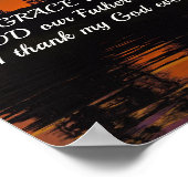 Philippinen 1:2-3 Gnade und Frieden für dich, Sonn Poster (Ecke)