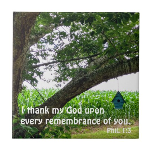 Philippinen 1:3 Ich danke meinem Gott auf jedem Fliese (Vorderseite)