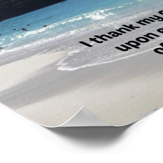 Philippinen 1:3 Ich danke meinem Gott auf jedem Poster (Ecke)