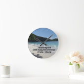 Philippinen 1:3 Ich danke meinem Gott auf jedem Runde Wanduhr (Zuhause)