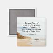 Philippinen 1:6 GOD, der eine gute Arbeit begonnen Magnet (Vorderseite/Rückseite)