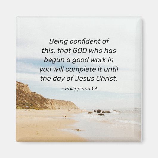 Philippinen 1:6 GOD, der eine gute Arbeit begonnen Magnet (Vorne)