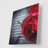 Philippinen 1:6 Ich bin zuversichtlich, dass diese Quadratische Wanduhr (Winkel)