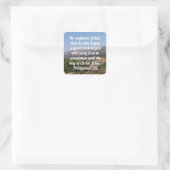 Philippinen 1:6 Landschaft des Custom Bible Verse Quadratischer Aufkleber (Tasche)