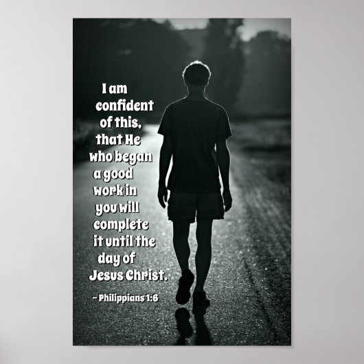 Philippinen 1:6 Wer ein gutes Werk begonnen hat Bi Poster (Vorne)