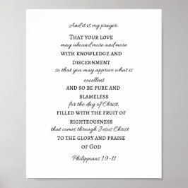 Philippinen 1:9-11 Schrift Poster