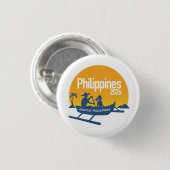 Philippinen 2026 Internationaler Konventions-Pin Button (Vorne & Hinten)