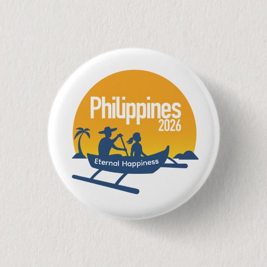 Philippinen 2026 Internationaler Konventions-Pin Button (Vorderseite)