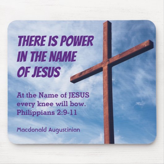 Philippinen 2:9-11 POWER IM NAMEN JESUS Mousepad (Vorne)