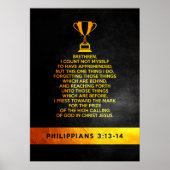 Philippinen 3:13-14 Bibelverse Poster (Vorne)