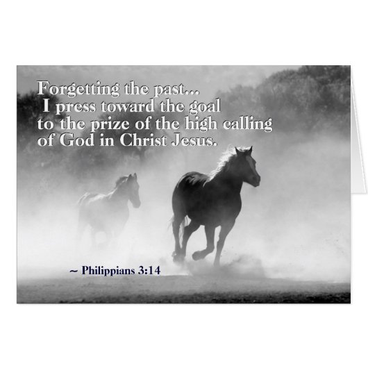 Philippinen 3:13-14 Ich drücke auf das Ziel, Karte (Vorderseite (Horizontal))