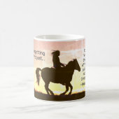 Philippinen 3:13-14 Ich drücke auf das Ziel, Pferd Kaffeetasse (Mittel)