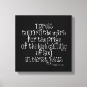 Philippinen 3,14 Bibelverse Leinwanddruck (Vorderseite)