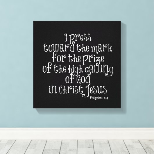 Philippinen 3,14 Bibelverse Leinwanddruck (Insitu (Holzboden))