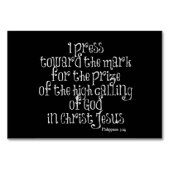 Philippinen 3,14 Bibelverse Tischnummer (Vorderseite)