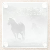 Philippinen 3:14 Ich drücke auf das Ziel, Pferde Glasuntersetzer (Rückseite)