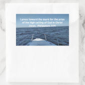 Philippinen 3:14 Ich drücke auf die Markierung Rechteckiger Aufkleber (Tasche)