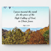 Philippinen 3:14 Ich drücke gegen die Marke... Fotoplatte (Vorderseite)