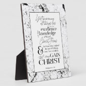 Philippinen 3:8 "GAIN CHRIST"-Schrift Tabletop Fotoplatte (Seite)