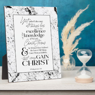 Philippinen 3:8 "GAIN CHRIST"-Schrift Tabletop Fotoplatte