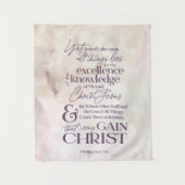 Philippinen 3:8 "GAIN CHRIST"-Schriftenwall Wandteppich (Vorderseite)